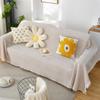 UEAUY Cotton Linen Couch Cover Modern Style Sofa Slipcovers Thick Washable Sofa Covers Protector Grey 71" x 91" view 2