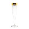 Party Essentials CHAMPBOX-625 Plastic Champagne Flute, 5-Ounce Capacity, Clear With Gold Rim, Case of 60 view 1