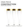 Party Essentials CHAMPBOX-625 Plastic Champagne Flute, 5-Ounce Capacity, Clear With Gold Rim, Case of 60 view 4