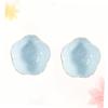 2Pcs Shape Ceramic Dipping Plates Blue Porcelain Sauce Dish for Condiments Seasoning Vinegar Bbq and Appetizers Kitchen and Outdoor Use view 4