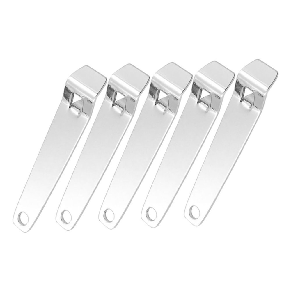 Cabilock 5pcs Stainless Steel Mini Bottle Opener for Cooler Magnetic Key Ring Vial Opener Professional Nurse Accessory