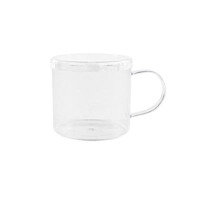 3.5oz Clear Coffee Mugs With Handle and Lid Transparent Multipurpose Hot & Cold Resistant Durable Washable Disposable Plastic Miniware Event Dinner Buffet Indoor Outdoor Reusable Beverage Cup (24)