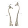 Deco 79 Aluminum Metal Giraffe Decorative Sculpture Tall Home Decor Statues with Spotted Texturing, Set of 2 Accent Figurines 28", 27"H, Silver view 3