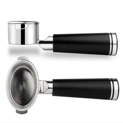 LILQ 58mm Bottomless Naked 2 Ears Portafilter Compatible with Breville Machines Includes 1820g Basket (Aluminum Flat, 58mm For Breville)