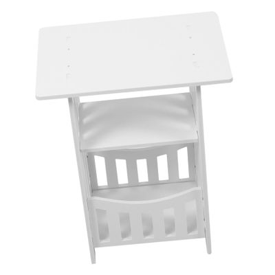 Ciieeo White Night Stand Modern Side Table for Living Room Side Table for Small Spaces
