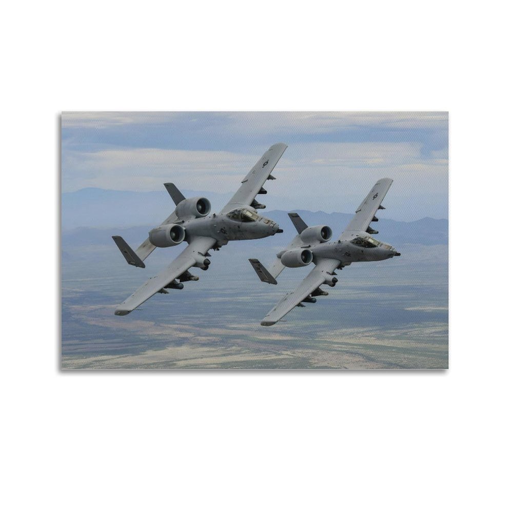 A-10 Thunderbolt II Warthog Aircraft World War II Military Poster U.S. Air Force Aircraft Picture Living Room Aircraft Cool Wall Decoration Men's Office Aviation Aircraft Large Wall Art Creative Gifts