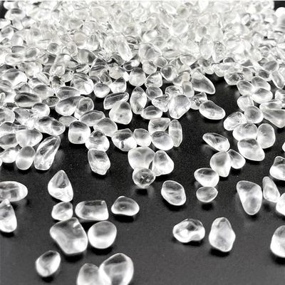 Siencooray Glass Stones, 0.85LB/385g Clear Aquarium Gravel Rocks, Clear Pebbles for Fish Tank, Sea Glass for Vase Filler Craft