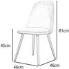 SoOSSN Set of 4 Dining Chairs Thicken Seat Cushioned Backrest Strong Golden Metal Legs Chair for Dining Chairs (Color:Camel) view 2