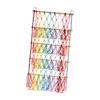 Stuffed Animal Toy Net Hammock Wall Hanging Organizer Bathroom Nursery Children Plush Toy Storage Boho Macrame for Books Ball, Multicolor, 105cmx52cm view 1