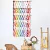 Stuffed Animal Toy Net Hammock Wall Hanging Organizer Bathroom Nursery Children Plush Toy Storage Boho Macrame for Books Ball, Multicolor, 105cmx52cm view 3