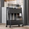 EliteBloom Umbrella Stand Racks Modern Iron Umbrella Holder, Hotel 4S Shop, Shopping Mall, School Indoor Big Smelting Umbrella Stand, for 20-45 Umbrella (Black 68X28X70Cm) view 2