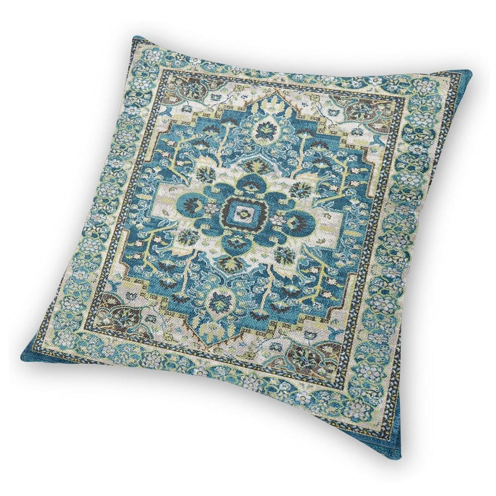 Verstory Sage Green Blue Boho Floral Throw Pillow 20""x20"" Covers Super Soft Home Decor Double-Sided Bedroom Recliner Sofa CarLiving Warm Cozy, Style4