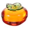 SHINEOFI Vivid Glass Persimmon Ornament for Home Decor Elegant Fruit Adornments for Desktop Tea Table and Garden Decoration and Chic Decorative view 1