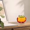 SHINEOFI Vivid Glass Persimmon Ornament for Home Decor Elegant Fruit Adornments for Desktop Tea Table and Garden Decoration and Chic Decorative view 3