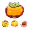 SHINEOFI Vivid Glass Persimmon Ornament for Home Decor Elegant Fruit Adornments for Desktop Tea Table and Garden Decoration and Chic Decorative view 4