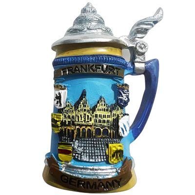 Beer Mug Shape Frankfurt Germany Fridge Magnet Travel Souvenir Refrigerator Decoration Resin Hand Painted Craft