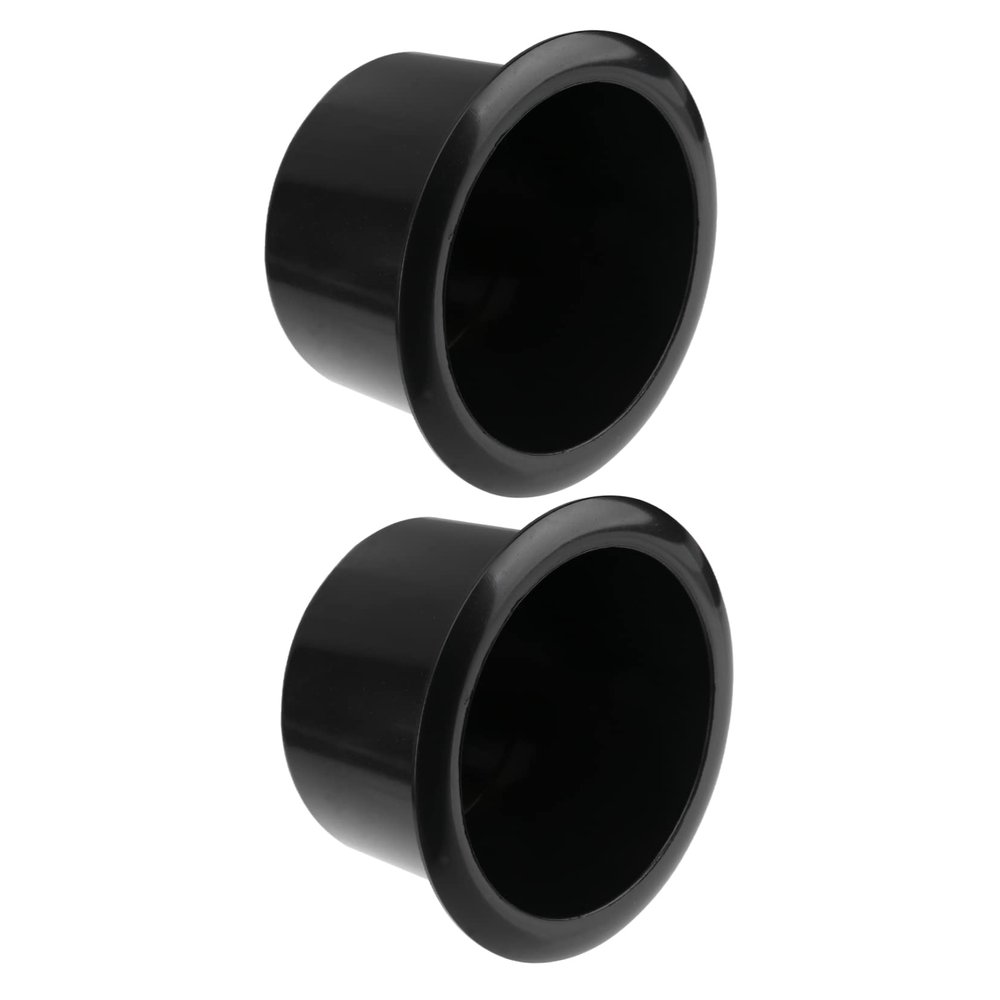 2 Pack Black Plastic Cup Holder Inserts for Game Tables