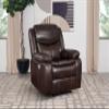 Coaster Home Furnishings - Sycamore - Faux Leather Upholstered Power Recliner Chair with Built-in USB Port, Contour Tufting and Control Panel - Living Room - Dark Brown - 610193P view 2
