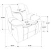 Coaster Home Furnishings - Sycamore - Faux Leather Upholstered Power Recliner Chair with Built-in USB Port, Contour Tufting and Control Panel - Living Room - Dark Brown - 610193P view 3