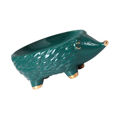 Amosfun 1piece Ceramic Hedgehog Soap Holder Stylish Storage Rack for Bathroom Kitchen Toilet Easy to Clean Design Drainage System for Storage