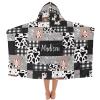 Yeshop Cow Print Patchwork Personalized Kids Hooded Bath Beach Towel,Beach Towel for Girls Birthday Kids Boys view 1