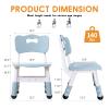 JIAOQIU Kids Chair Adjustable Height Children Chairs Suitable for Children Age 2-8 with Foot Covers for Home Classroom Kindergarten and Children's venues Two-Pack view 3