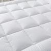 BEIVIG Breathable Mattress Topper, Soft Plush King Mattress Pad, Extra Thick Quilted Pillow Top with Fluffy Down Alternative Fill and 400TC Cotton Cover for Back Pain Relief and Support(White,76"x80") view 3