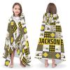 Yeshop Construction Car Truck Patchwork Personalized Kids Hooded Bath Beach Towel,Beach Towel for Girls Birthday Kids Boys view 3