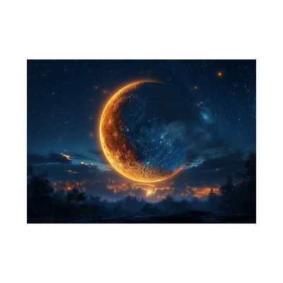 IHAYATE White Wall Art Canvas Large Canvas Wall Art,Gold,black Print Painting Artwork Kitchen Living Room Home Decoration-12x18in Unframed