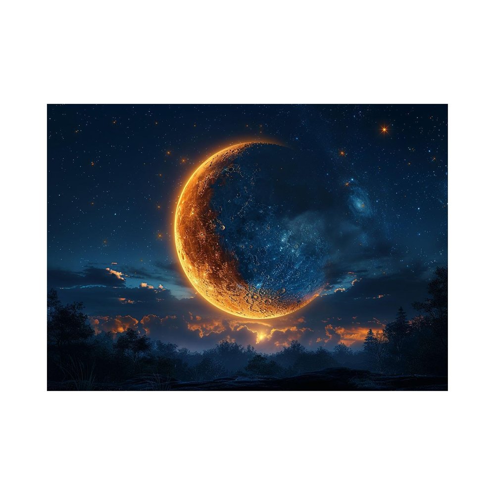 IHAYATE White Wall Art Canvas Large Canvas Wall Art,Gold,black Print Painting Artwork Kitchen Living Room Home Decoration-12x18in Unframed