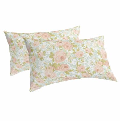 Kontanderi Romantic Orange Flowers Standard Pillow Cases Set of 2, Soft Breathable Pillow Covers with Envelope Closure Decorative Pillow Shams for Bed Sofa Couch Chair Vintage Elegant Printed 20"x26"