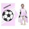 Yeshop Soccer Ball Sports Pink Personalized Kids Hooded Bath Beach Towel,Beach Towel for Girls Birthday Kids Boys view 2
