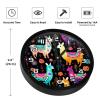 VTGHDEEQ Wall Clock Battery Operated,Easy to Read,Animal Alpaca Llama Print,Round Silent Clock 9.8 in, C7oi3ipsbxya, Ve6b1sypeedm view 3