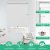 Doing-X Roller Blinds for Window Striped Jacquard Fabrics 100% Blackout Roller Shades with Heat Insulation Cordless Roll up Window Blinds for Office Home Easy to Install,51" W x 36" H,White view 2