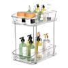 incostar 2 Tier Pull-Out Organizer for Bathroom Kitchen, Under Sink Storage with Dividers, Ideal for Cabinet, Cupboard Organization, Slide-Out Clear Storage, 1 Pack view 1