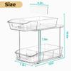 incostar 2 Tier Pull-Out Organizer for Bathroom Kitchen, Under Sink Storage with Dividers, Ideal for Cabinet, Cupboard Organization, Slide-Out Clear Storage, 1 Pack view 2