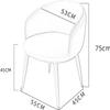SoOSSN Dining Chairs Set of 2 Counter Corner Leisure Chairs with Metal Legs PU Leather Seat and Backrests Dining Chairs (Color:Silver Gray) view 2
