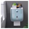 Multifunctional Tissue Box Holder Bathroom Tissue Holder Wall Mounted Toilet Paper Box Roll Paper Storage Rack Double Layer Organizer Shelf with Drawer Decorative Napkin Holder view 1