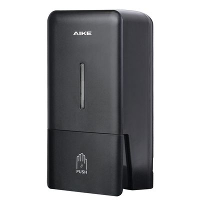 AIKE Wall Mount Liquid Soap Dispenser for Commercial Bathroom 27oz Large Capacity Manual Push Pump Black