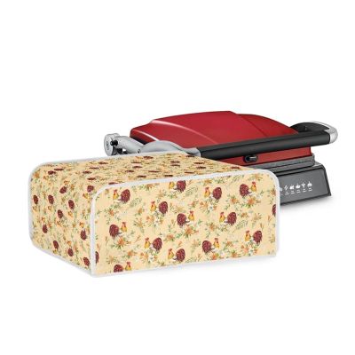 Freewander Red Chickens Print Dust Cover for Electric Griddle Wear Resistant Tabletop Grill Cover Outdoor BBQ Machine Protector Baking Pan Accessories Gfit for Housewarming