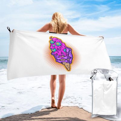 SIYTUAU Scary Zombie Eye Ice Cream Bath Towels 27.5"x55" Inch Super Soft Quick Dry Bath Towel Travel Gym Beach Towel Picnic Yoga Blankets