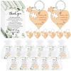 Seeloowy 100 Sets Wedding Souvenir for Guests Includes Wood Heart Puzzle Keychain Cards and Gift Bags Rustic Wedding Favors for Guests view 1
