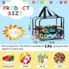 6 Packs Widen X-Large Toy Storage Bags 12.69.256.9In with Labels, Reusable Clear PVC Board Game Storage, Travel Waterproof Organizer Bags with Zipper for Building Blocks, Puzzle, Stuffed Animals view 2
