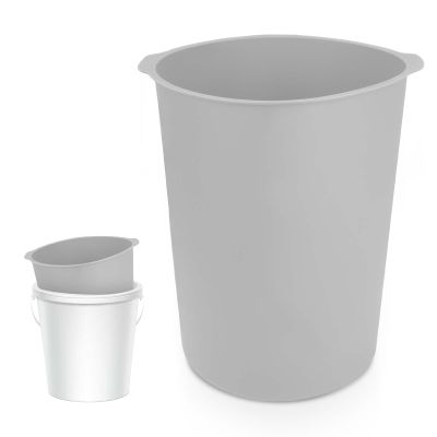 5 Gallon Bucket Liner, Silicone Rubber Bucket Saver Reusable Bucket Lining with Graduated Measurement for Concrete Paint Mix and Thinset (Grey), Gray, 32195