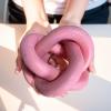 Wood Knot Chain Link Decor - 3 Link Boho Wooden Hand Carved Decorative Wooden Links Knots for Coffee Table Entryway Modern Farmhouse Shelf Decoration (Pink) view 3