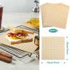 GeeRic Easter Day Waxed Deli Paper Sheets for Food 7 * 7 Inch, 100 Pcs Food Basket Liners for Sandwiches, 2026 Burgers, Checkered Deli Wrap Wax Paper Sheets Yellow view 2