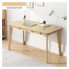 FEELIN Modern Simple Computer Desk, Home Office Workstation, Study Table, Gaming Desk, 120*55*75cm/47.2"*21.7"*29.5"(L x W x H), Beige view 2