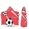 Yeshop Personalized Sport Soccer Name Watermelon Kids Hooded Bath Beach Towel,Beach Towel for Kids Boys Girls Birthday view 4
