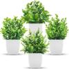 Der Rose 4 Pack Small Fake Plants Artificial Plants Indoor Office Desk Accessories for Aesthetic Room Decor Bathroom Decor view 1