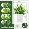 Der Rose 4 Pack Small Fake Plants Artificial Plants Indoor Office Desk Accessories for Aesthetic Room Decor Bathroom Decor view 3